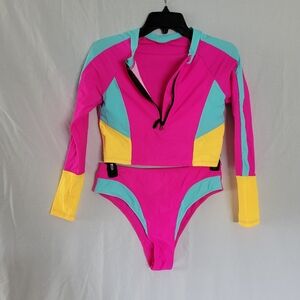 Colorful Long Sleeve Swimsuit